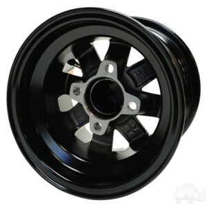 RHOX Vegas, Black w/ Orange w/ Center Cap, 10x7 ET-25 - Image 4