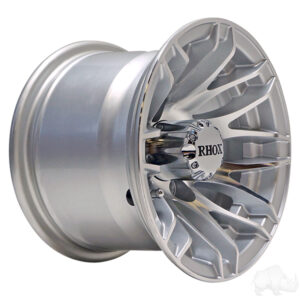 RHOX RX175 Machined Silver 10×7 ET-25 – 10" Golf Cart Rims - Image 3
