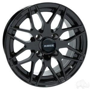 RHOX RX177 Black 13×6 Centered – Golf Cart Rims