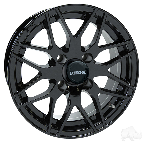 RHOX RX177 Black 13×6 Centered – Golf Cart Rims