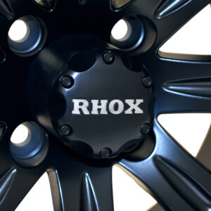 RHOX Vegas, Matte Black w/ Center Cap, 12x7 ET-25 - Image 2
