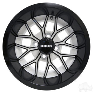 RHOX RX284, White with Gloss Black, 12x6 ET-10 - Image 4