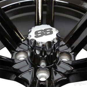 RHOX RX354 Gloss Black w/ Chrome Center Cap, 14x7 ET-25 - Image 2