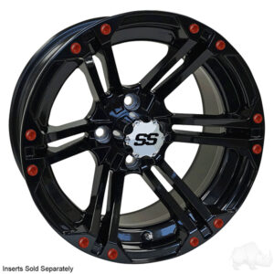 RHOX RX354 Gloss Black w/ Chrome Center Cap, 14x7 ET-25 - Image 9