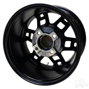 RHOX RX390, Machined Gloss Black, 12x7 ET-25 - Image 2