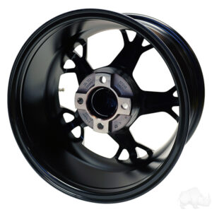 RHOX RX400  Gloss Black/Red 14×7 ET-25- Glof Cart Rim - Image 2