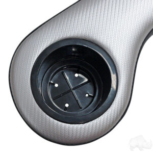 RHOX Arm Rest with Cup Holder Set, Black and Silver Carbon Fiber - Image 6