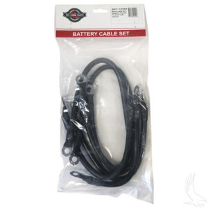 Battery Cable SET, Includes (2) 21" (2) 12" (1) 9" 4 gauge, Club Car Tempo, Onward, Prec w/ 8V Batt - Image 2