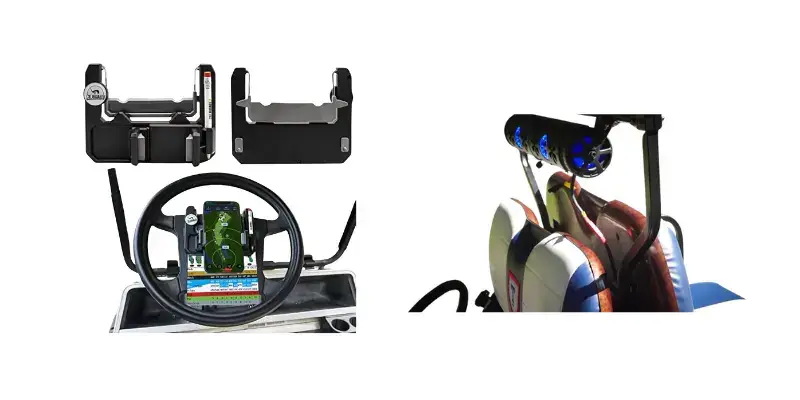 Golf Cart phone holders speakers