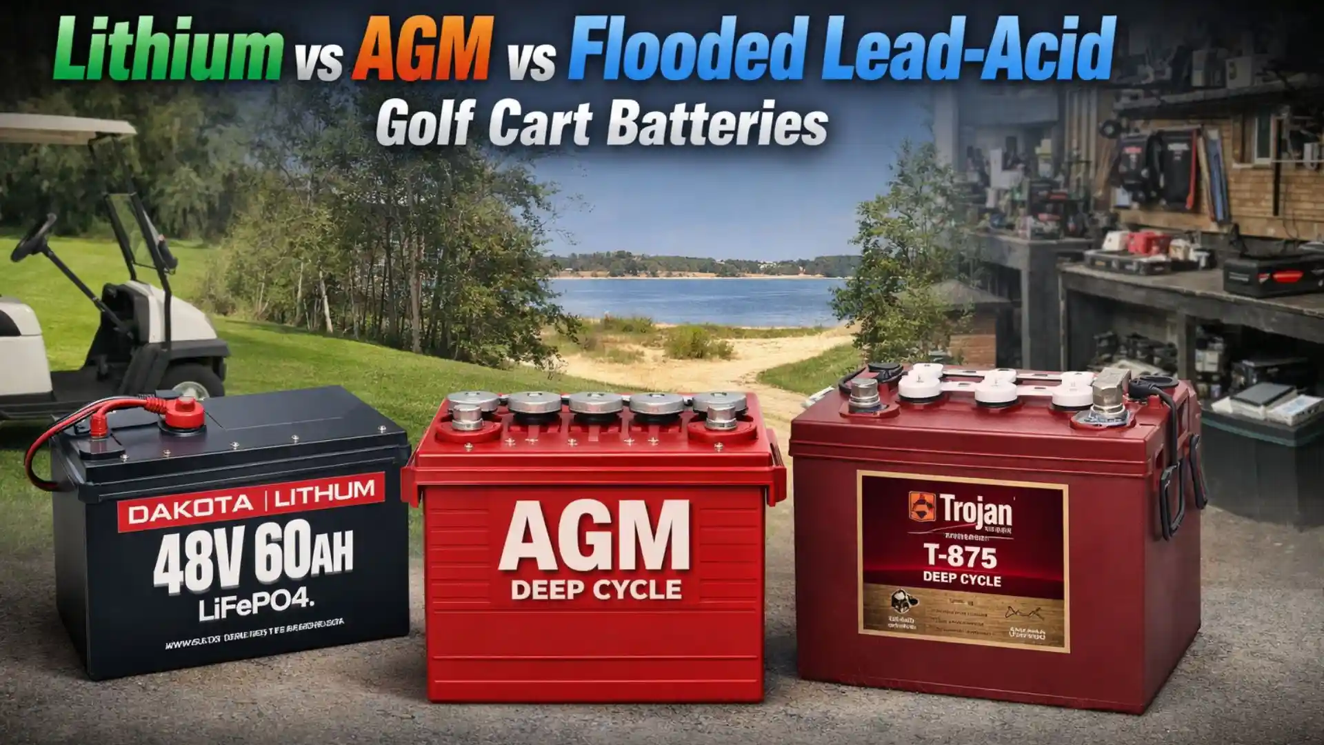 Lithium vs AGM vs Flooded Lead-Acid Golf Cart Batteries