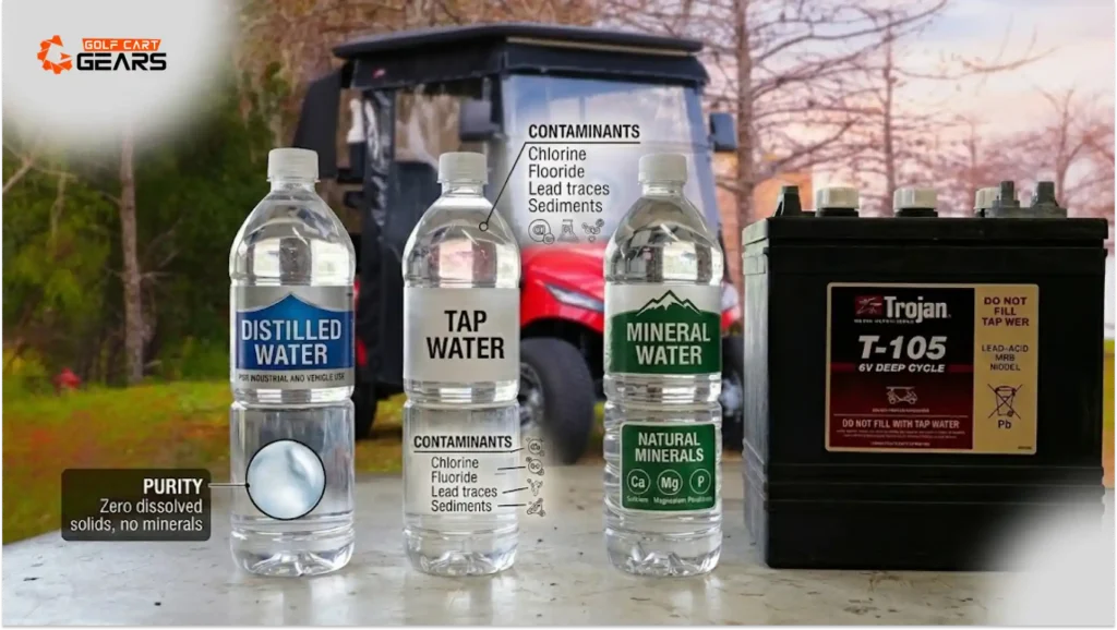 distilled water vs tap water for golf cart batteries