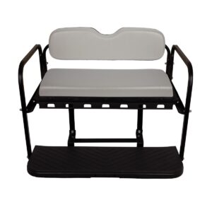 GTW MACH3 Rear Flip Seat for Club Car Precedent, Tempo, & Onward - Gray (Years 2004-Up) - Image 2