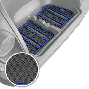 Xtreme Bag Well Mats for Yamaha Drive2 - Black/Blue - Image 1