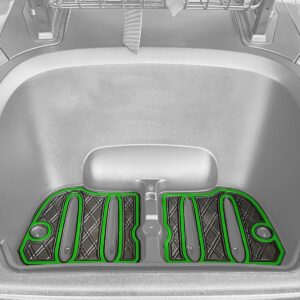 Xtreme Bag Well Mats for Yamaha Drive2 - Black/Green - Image 4