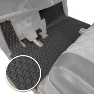 Xtreme Floor Mats for Yamaha Drive2 - Black/White - Image 1