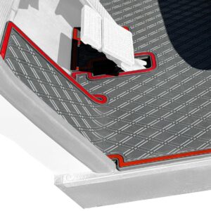 Xtreme Floor Mats for Yamaha G19-G22 - Black/Red - Image 3