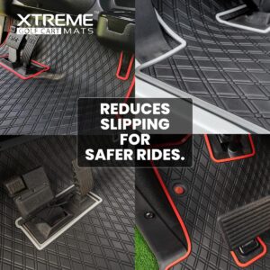 Xtreme Floor Mats for Yamaha G19-G22 - Black/Red - Image 8