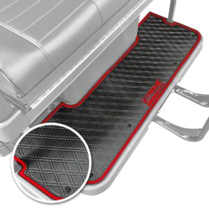 Xtreme Rear Floor Mat for Evolution Classic Pro, Plus 4 Rear Seats - Black/Red - Image 4