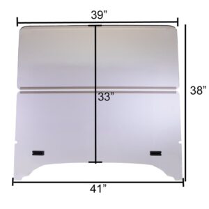 RedDot EZGO TXT Clear 1/4” Folding Windshield for Storm Body Kits with 3/4” Struts (Years 1994.5-Up) - Image 2