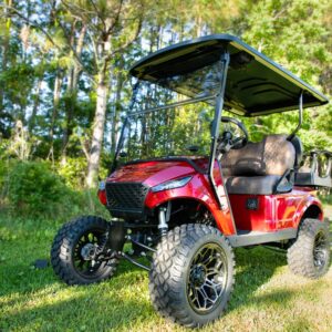 RedDot EZGO TXT Clear 1/4” Foldiing Windshield with Rubber Trim for Storm Body Kits with 1” Struts (Years 1994.5-Up) - Image 2