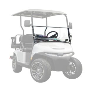 RedDot EZGO RXV with Modular Top Clear Folding Polycarbonate DOT Windshield with Rubber Trim (Years 2024-Up) - Image 3