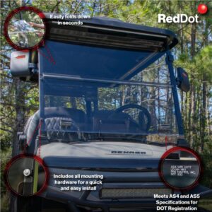 RedDot Denago Rover XL Clear DOT Folding Windshield - Image 3