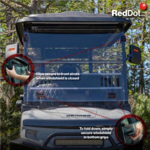 RedDot Denago Rover XL Clear Vented Folding Windshield - Image 6