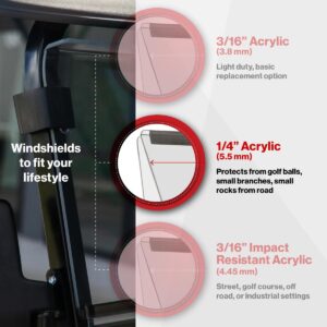 RedDot Evolution Classic & Forester Clear Vented Folding Windshield - Image 4
