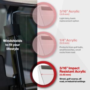 RedDot Evolution D5 Ranger & Maverick Tinted Impact Modified Folding Windshield - Image 6