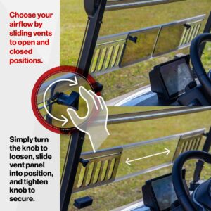 RedDot Clear Vented Folding Windshield for Epic E40FX with 4-Forward Facing Seats - Image 6