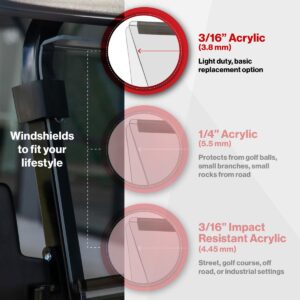 RedDot Clear Standard Folding Windshield for Epic E40FX with 4-Forward Facing Seats - Image 4