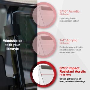 RedDot Clear Impact Resistant Folding Windshield for Epic E40FX with 4-Forward Facing Seats - Image 7