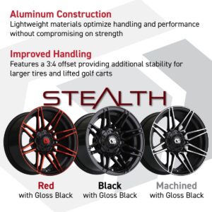 14″ GTW® Stealth Gloss Black with Machined Accents Wheel - Image 6