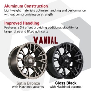 14″ GTW® Vandal Matte Black with Machined Accents Wheel - Image 8