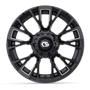 14″ GTW® Vandal Matte Black with Machined Accents Wheel - Image 3