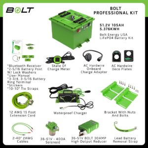Bolt Energy 51V 105AH Square Heated Professional Accessory Battery Kit - Image 8