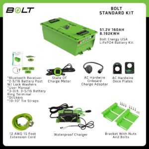 Bolt Energy 51V 160AH Standard Battery Kit for Epic 3-3 Golf Carts - Image 9