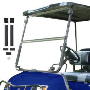 1995-02 Yamaha G14-G16-G19 - Red Dot Clear Folding Windshield - Image 2
