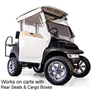 EZGO TXT White 3-Sided Track-Style Enclosure w/Ultra Seal & Hooks (Years 1994.5-Up) - Image 3