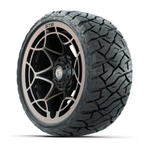 GTW Nexus Gloss Black/Bronze 14 in Wheels with 205/35-R14 Maverick Low-Profile All-Terrain Tires – Full Set - Image 3