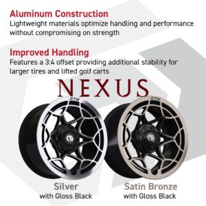 GTW Nexus Gloss Black/Bronze 14 in Wheels with 205/35-R14 Maverick Low-Profile All-Terrain Tires – Full Set - Image 6