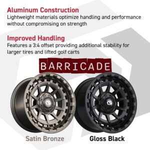 GTW Barricade Satin Bronze 14 in Wheels with 205/35-R14 Maverick Low-Profile All-Terrain Tires – Full Set - Image 1