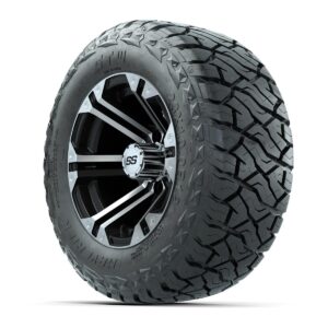 GTW Specter Black/Machined 12 in Wheels with 23x10.00-R12 Maverick All-Terrain Tires – Full Set - Image 1