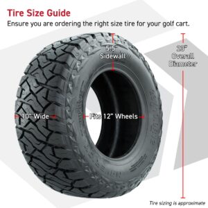 GTW Volt Black/Machined 12 in Wheels with 23x10.00-R12 Maverick All-Terrain Tires – Full Set - Image 3