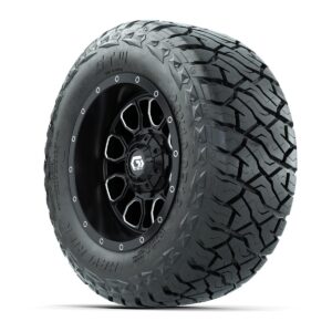 GTW Volt Black/Machined 12 in Wheels with 23x10.00-R12 Maverick All-Terrain Tires – Full Set - Image 5