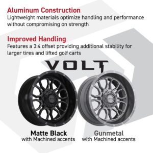 GTW Volt Black/Machined 12 in Wheels with 23x10.00-R12 Maverick All-Terrain Tires – Full Set - Image 8