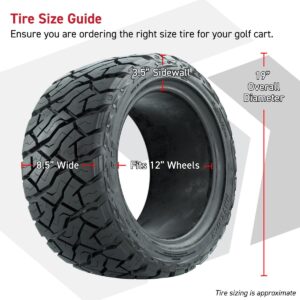 GTW Spyder Black/Machined 12 in Wheels with 215/40-R12 Maverick Low-Profile All-Terrain Tires – Full Set - Image 2
