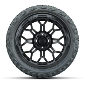 GTW Bravo Matte Black 15 in Wheels with 23x10.00-R15 Maverick All-Terrain Tires – Full Set - Image 3