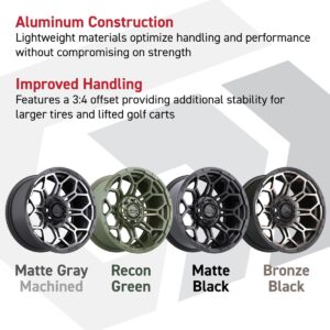 GTW Bravo Matte Black 15 in Wheels with 23x10.00-R15 Maverick All-Terrain Tires – Full Set - Image 8