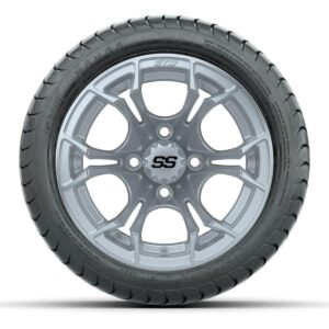 GTW® Spyder Silver Brush 12 in Wheels with 215/35-12 Mamba Street Tires – Full Set - Image 12